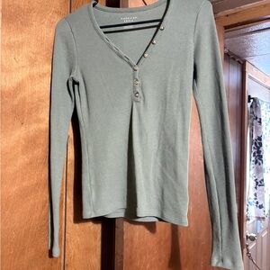 American Eagle Outfitters Sage Long Sleeve Top